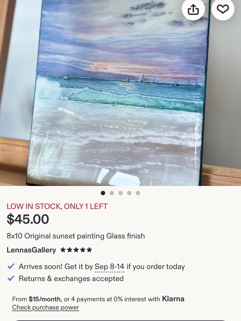 Gallery Sea Breeze Sunset Canvas Art - Blue, Purple, White